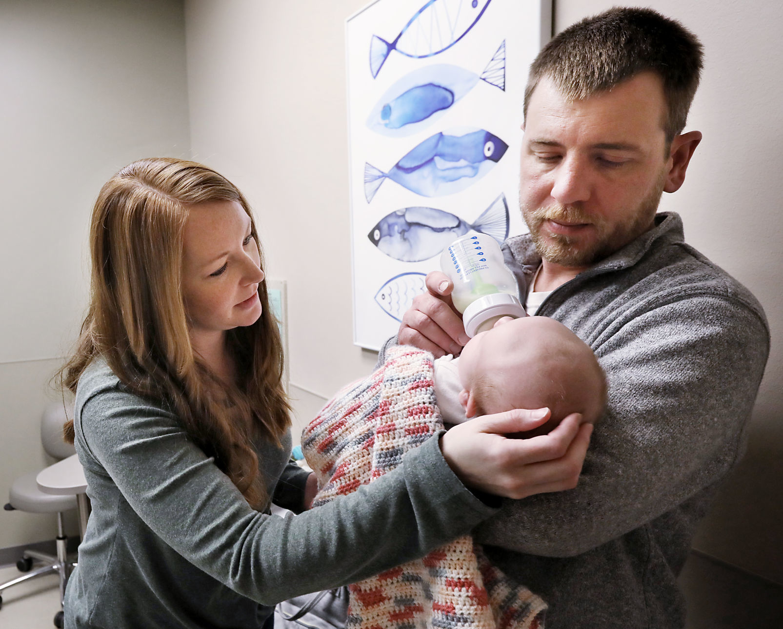 Close up of Caiti and Ben with Piper